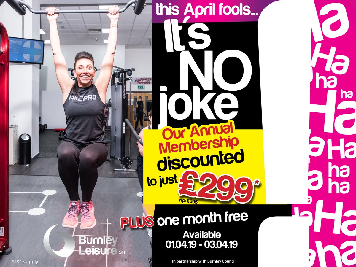 CentreLarry's tweet photo. See our fantastic savings to be made this April Fool.

Honest we’re not joking, only £299 for our Anytime Annual Membership and a free month 👍

#LifeChanging https://t.co/co6vs8Hv9t