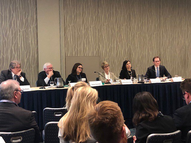 HughesHubbard's tweet photo. On Friday, March 29, associate Jan Dunin-Wasowicz (far right) co-chaired a panel on “Assessing Professional and #JudicialIntegrity in International Tribunals: Problems and Solutions” at the 113th Annual Meeting of @ASILorg in Washington, D.C. #ASIL2019 https://t.co/G4QIqS03oq