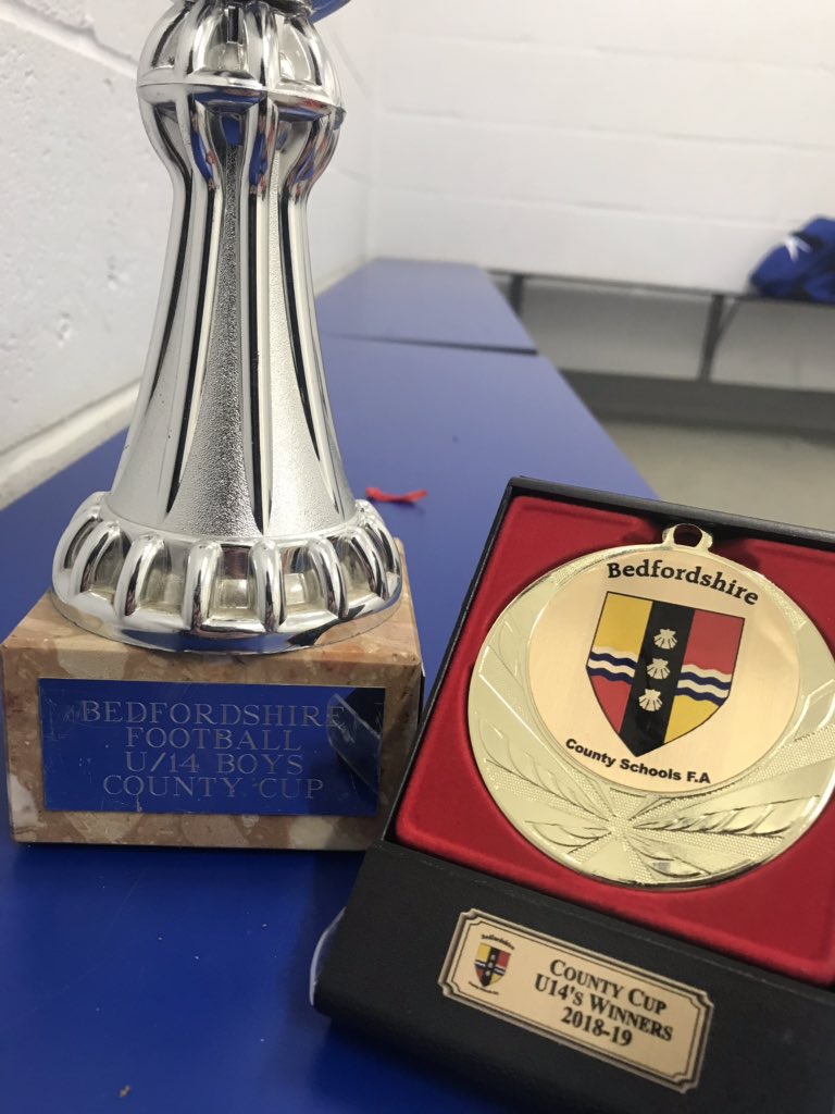 Your <a href="/BedsSchoolsFA/">Beds Schools FA</a> U14 COUNTY CHAMPIONS!!!!
Goals from J. Bateson and L. Pilgrim secure a 2-0 win in the final against <a href="/LealandsPE/">Lealands High School Physical Education and Sport</a>