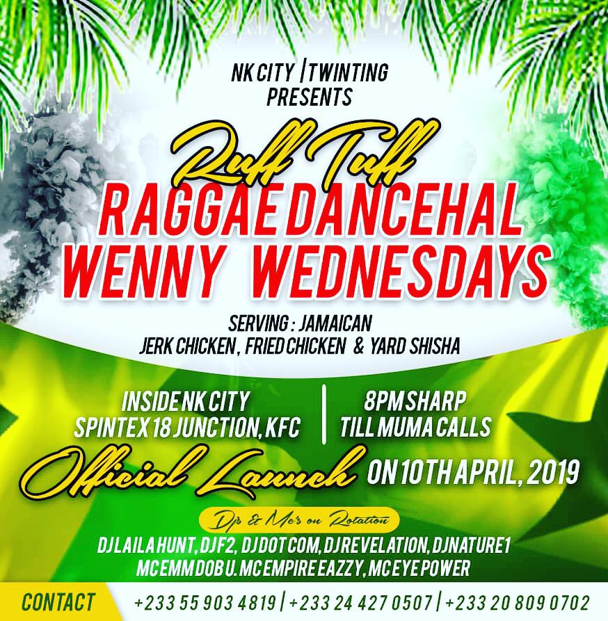 rapaliengh's tweet photo. Save This Date My People! #10thApril2019 🤩🤩🤩
The Official Launch Of #RaggaeDanceHall_Wenny_Wednesdays 🌟🌟🌟
Happening Live At The #NK_City @ Tha #SpintexRoad_18_Junction.
. . .
#10thApirl
#Spintex18Junction
#AMustAttend
. . .
#UrDigitalHub https://t.co/qlQ2qC20JK