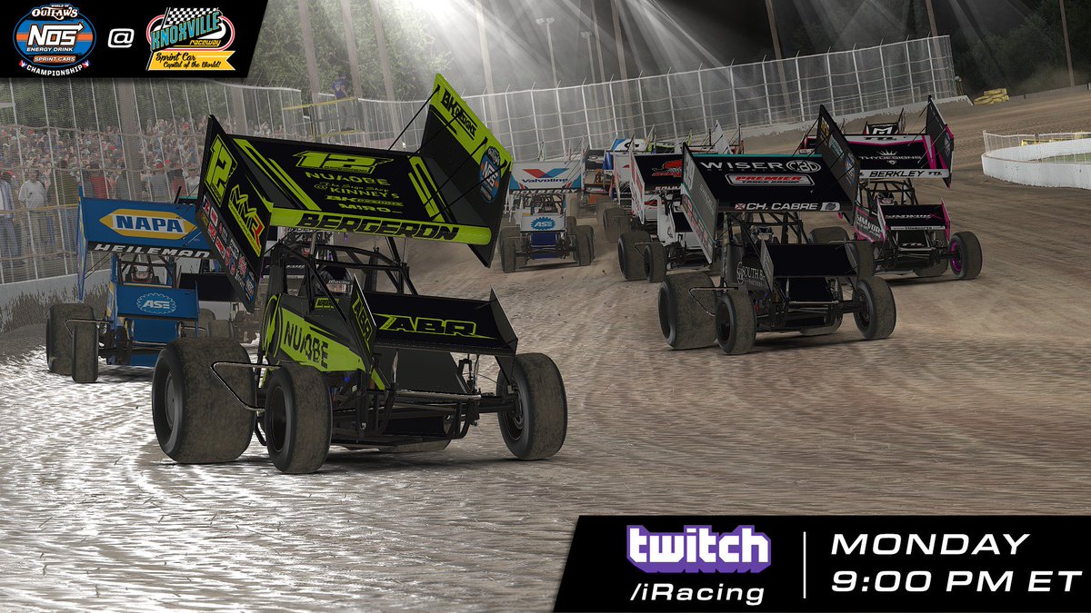 👀 Catch some more World of Outlaws dirt action tonight!

Round 2 of the World of Outlaws NOS Energy Drink Sprint Car Championship gets underway tonight at 9:00 pm ET!

📺: Twitch.tv/iRacing