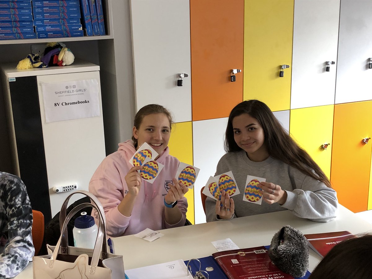 SHS_PE_Dept's tweet photo. Year 11 GCSE PE girls revision Easter egg hunt today π°π« #makerevisionfun #competitivegirls https://t.co/yJGZFF7XmI