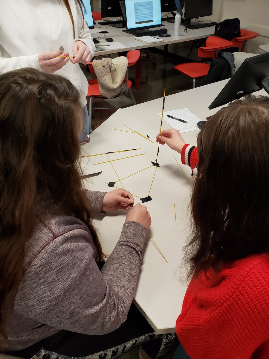 Kjantara's tweet photo. Learning about PBL with my #educw200  students today using the marshmallow design challenge. https://t.co/pWlUb20f0k