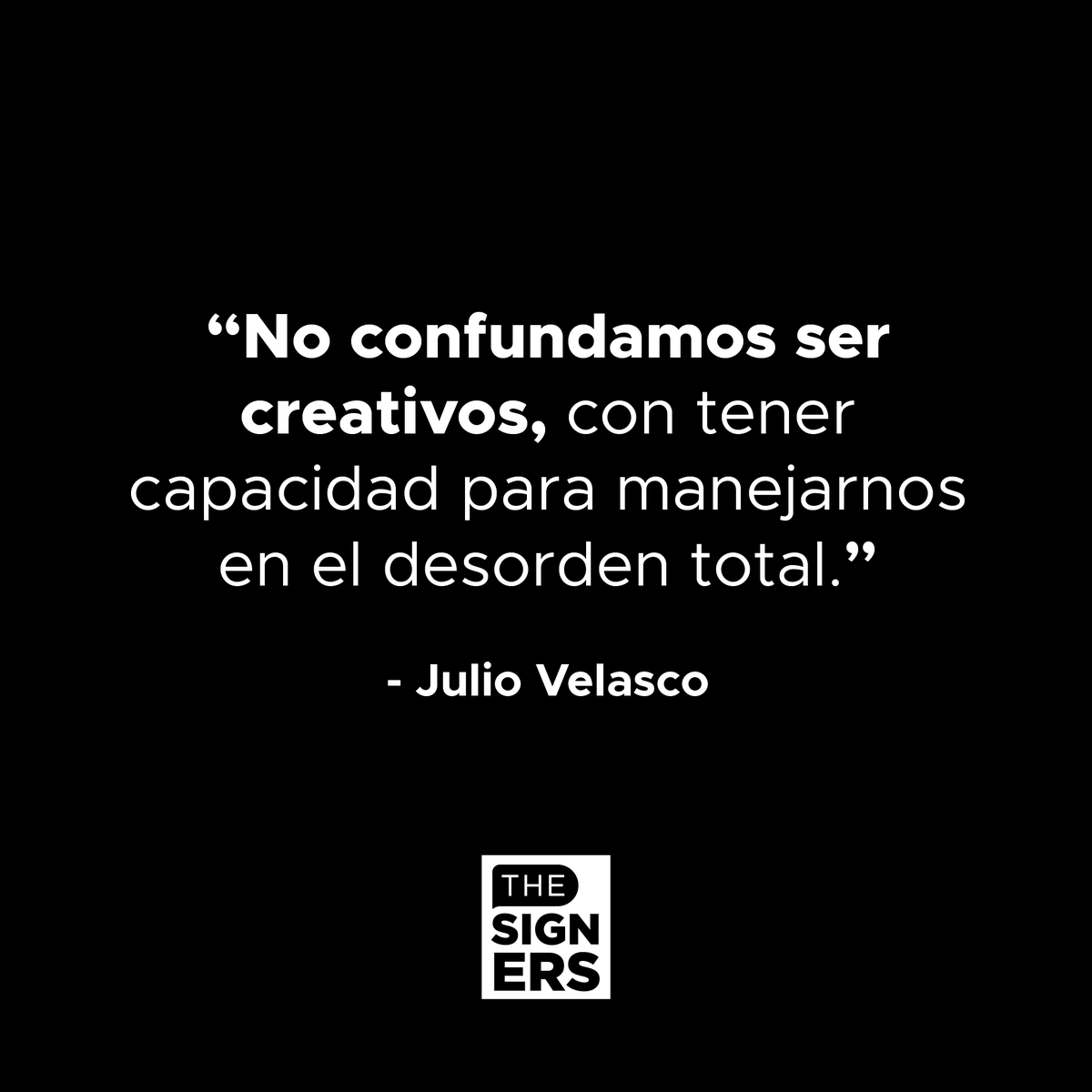 _TheSigners's tweet photo. "No confundamos el ser creativos, con tener la capacidad de manejarnos en el desorden total" 
-Julio Velasco

#innovacion #diseño #creatividad #diseñadores #frases #designthinking #emprendedores #creativos #thesigners #Soluciones #Negocios #arte #ideas #curiosidad https://t.co/CXWkFjbBgv