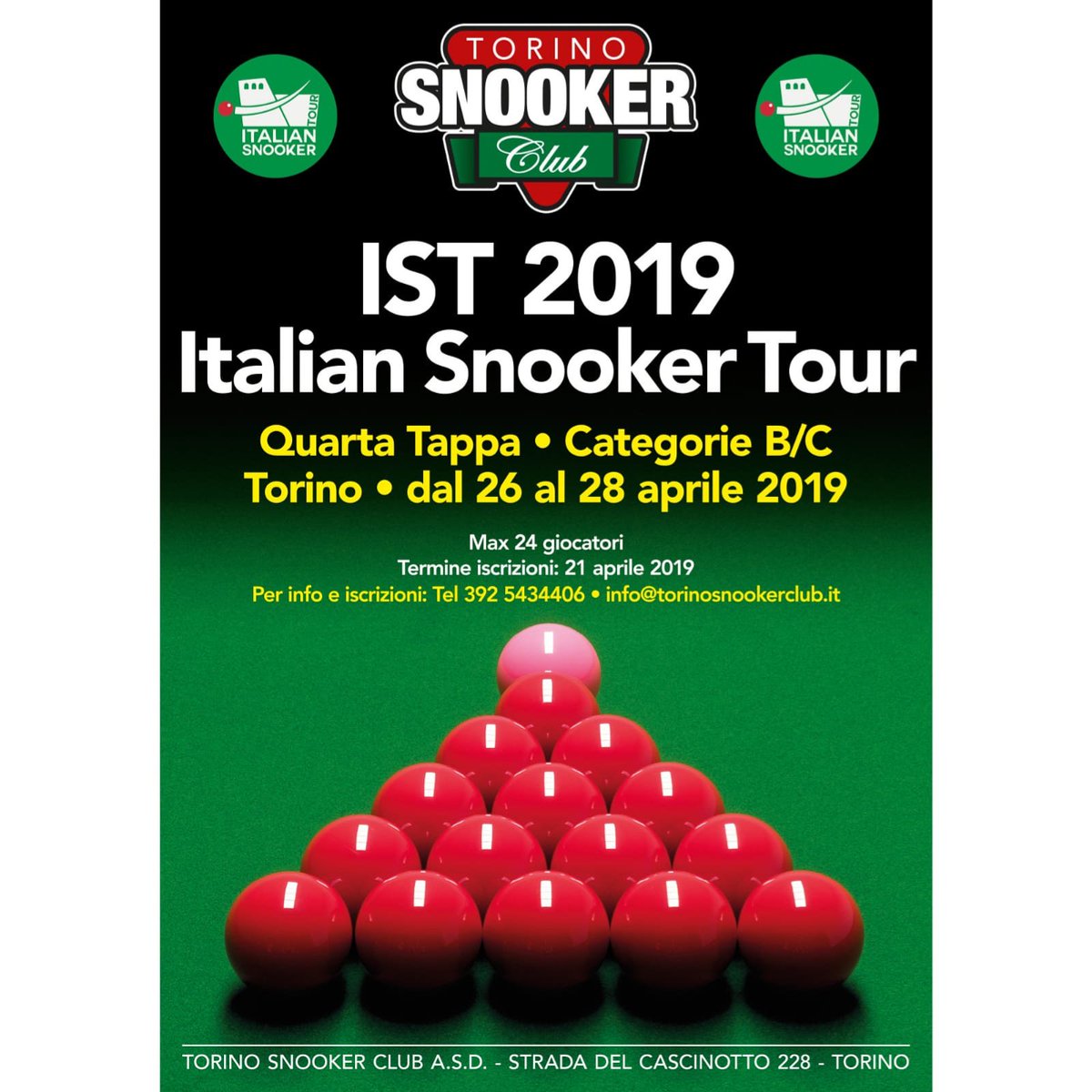 snooker_d's tweet photo. Ultima tappa dell'Italian Snooker Tour 2018/19. 
Fase a gironi + fase finale. Il format della competizione potrà variare in base al numero dei partecipanti.
#snooker #TorinoSnookerClub #italiansnookertour https://t.co/FjTcPUtTXd