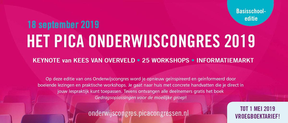 PicaCongressen's tweet photo. Dit is géén 1 aprilgrap: de vroegboekkorting  voor het Pica Onderwijscongres geldt tot het eind van deze maand.

https://t.co/HJzao8dO6M

Schrijf je snel in!

@Uitgeverij_Pica @Onderwijsgek https://t.co/8U2lcXSCS6