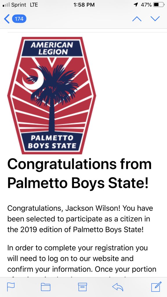 jmanera_'s tweet photo. Honored and blessed to be accepted into Palmetto Boys State this year!! https://t.co/ShY0eWwynz