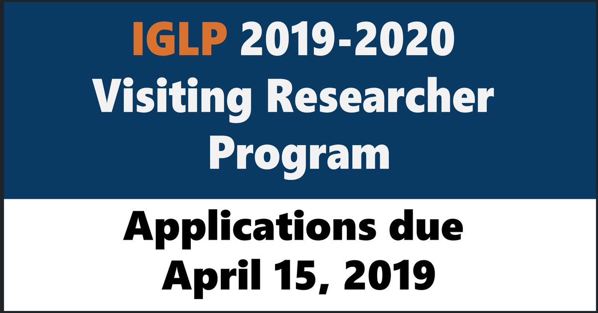 IGLP_HarvardLaw's tweet photo. Two weeks left to apply to our Visiting Researcher Program for the 2019-2020 academic year! Apply here: https://t.co/LPhQ6Jwdtr #research #IGLP #HarvardLaw https://t.co/DuQO08x4R8