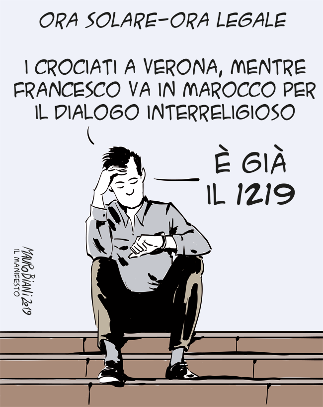 maurobiani's tweet photo. #WCFVerona #PapaFrancesco #Marocco Che ora è?
Per @ilmanifesto @Pontifex_it https://t.co/VG3IHWoC2l