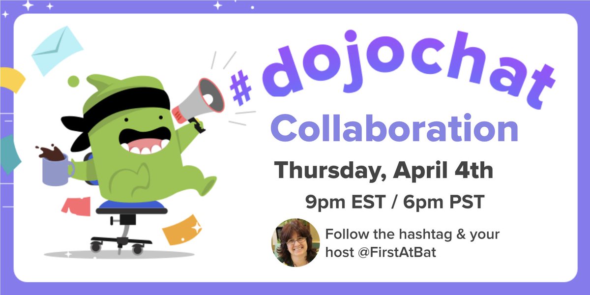 ClassDojo's tweet photo. Join us for a bit of #collaboration this THURSDAY 🙌 Mark your calendars and invite your #teacherBFF to hop on Twitter to #dojochat 9pm EST/6pm PST 💬 https://t.co/ORvUJyGMRV