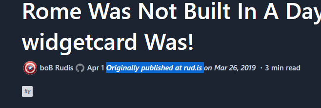 _tplk's tweet photo. @wesgrimes Hi nice article!
I've noticed you're cross-posting to https://t.co/xonNCnzBov from your own blog, you can set up publishing from rss feed at https://t.co/fTfnuKS0nz so you get a link to the original article in the meta which looks like this. https://t.co/U3y6lnkNW0