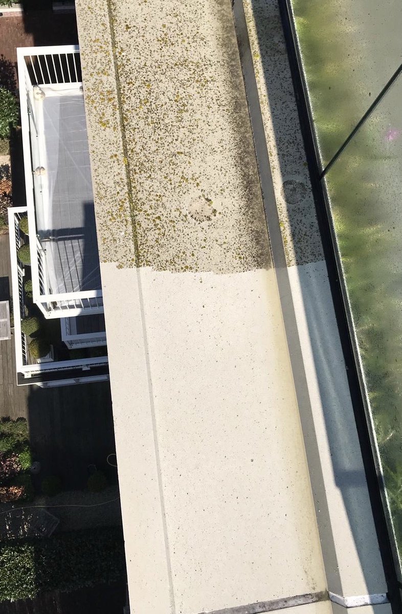 Vandaag start reinigen beton en uitvoeren schilderwerk VvE Prinsevinkenpark te Den Haag.