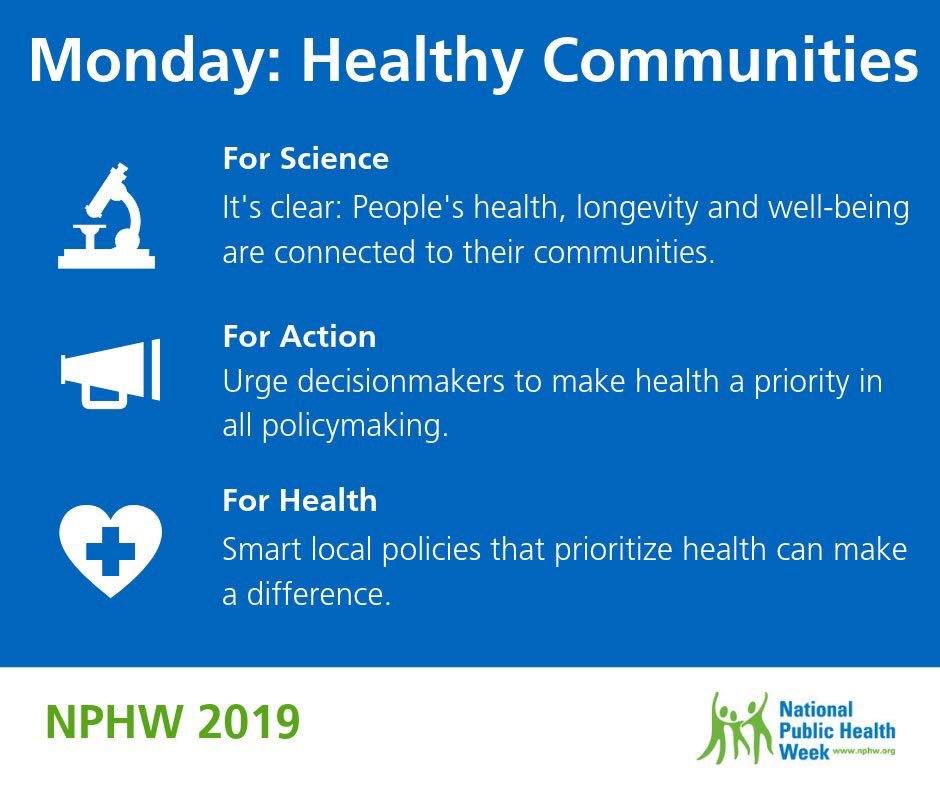heling_nicole's tweet photo. National Public Health Week #NPHW2019 Monday theme: Healthy communities https://t.co/YYUKqLhfnL