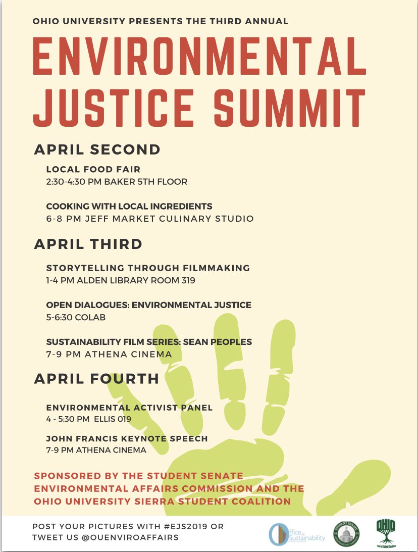 OUEnviroAffairs's tweet photo. The Environmental Justice Summit starts tomorrow! All events are free and open to everyone! https://t.co/QsjWAEBzHA