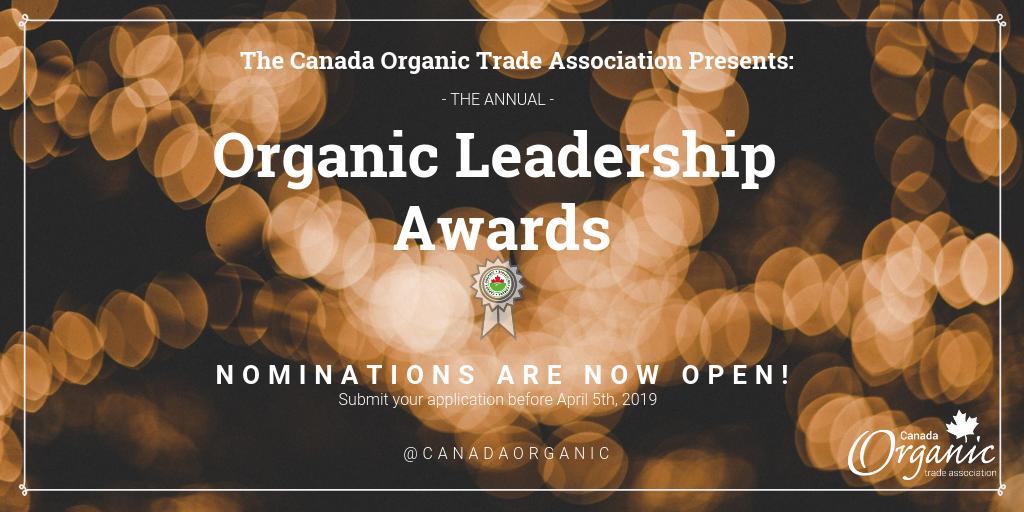📢 Have you done something exceptional to advance organics in 2018?
Nominate yourself or someone you know for our #Organic Leadership Awards! Deadline is THIS Friday, April 5th! Details: bit.ly/2MRY2zK