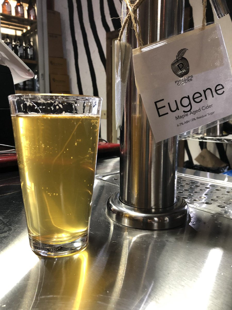 PhillipsCiders's tweet photo. Have you tried Eugene yet? Aged on maple wood for a smooth finish, try it straight or with a splash of maple syrup from #livingstonfarms https://t.co/a42mnfY8PM