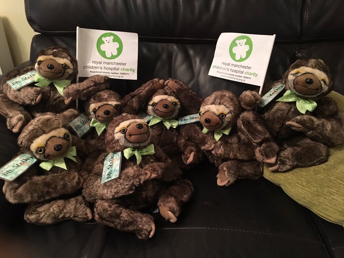 zacstributefund's tweet photo. Slothies on their way....thanks to Linda &amp; Jane 💚💚💚 @RMCHcharity ....Get yours today only £10 plus postage #teamzac #slothsunite #mrslothy #charity #cbtrn https://t.co/c889fRJppW