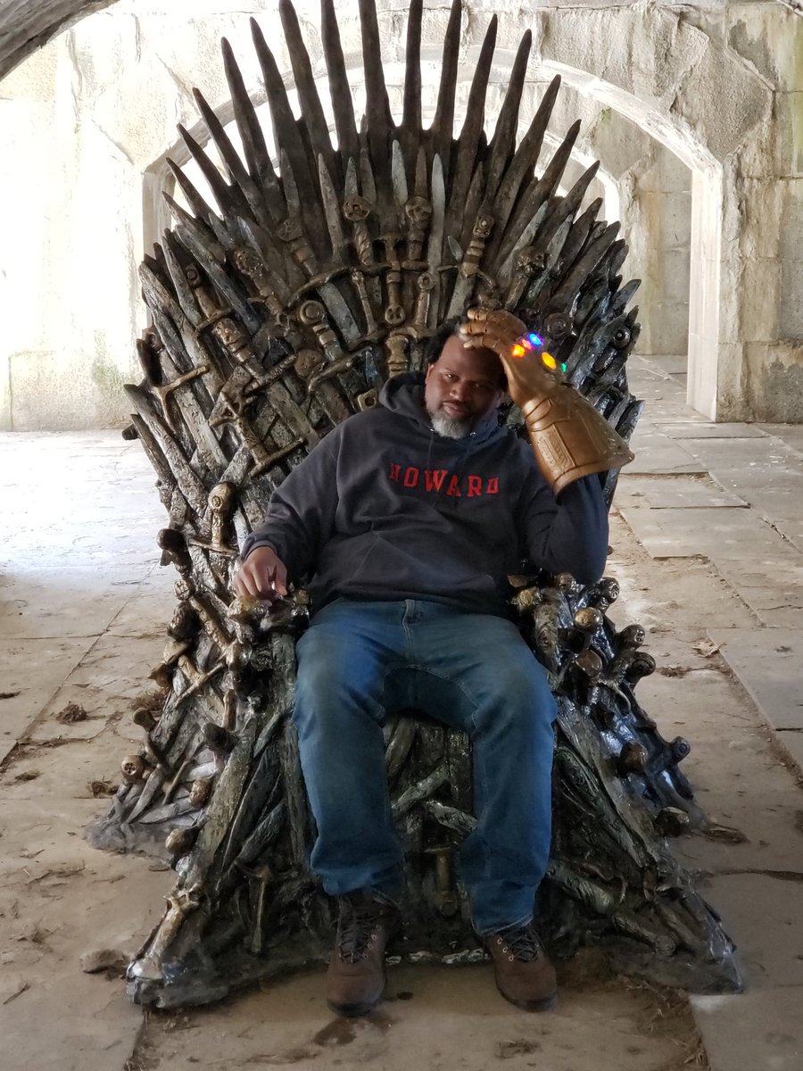 Lancealotlinks's tweet photo. I claim the Iron Throne with the power of the Infinity Gauntlet in the name of House Bison of @HowardU
#ThroneOfTheCrypt #ForTheThrone https://t.co/yYo6FSwTgV