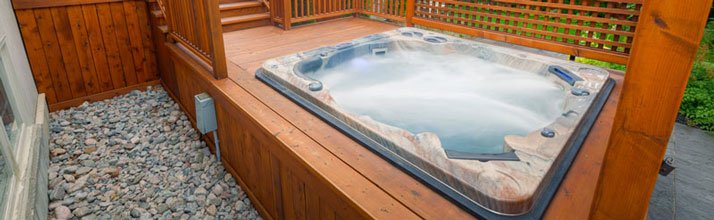 According to the National Electrical Code, any outlet that supplies a #HotTub or #Spa must be GFCI protected. Read blog to learn more about #GFCI requirements bit.ly/2CFe7VO