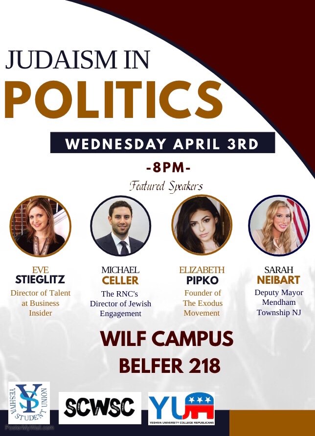 ExodusMvmt's tweet photo. Come hear our founder @elizabethpipko speak about #theexodusmovement and her commitment to the cause this Wednesday! @YU_Reps https://t.co/o30zJCztWn