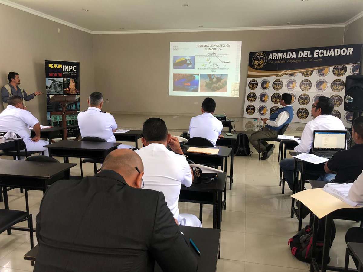armada_ecuador's tweet photo. #Salinas| Personal naval recibe capacitación para la protección de Patrimonio Cultural Subacuático #SoyMarino⚓️ #CAPSAL https://t.co/19ol4n6CDd