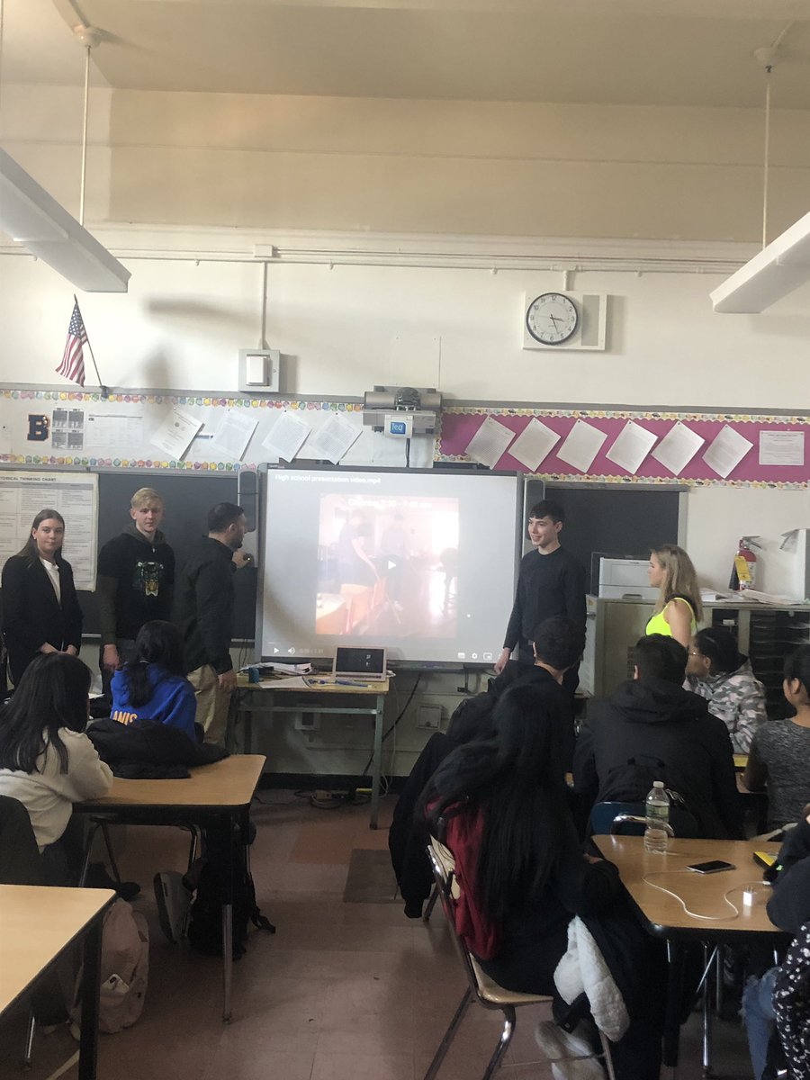 bryant_wc's tweet photo. Thank you, Mr. Donato for opening up your classroom. Our students enjoyed meeting with our student visitors from Denmark and getting a better understanding of what it’s like to be a teenager in another country and sharing ideas. 🇩🇰 @WCBryantHSLIC @NDwarka1 https://t.co/D6QauP5LPX