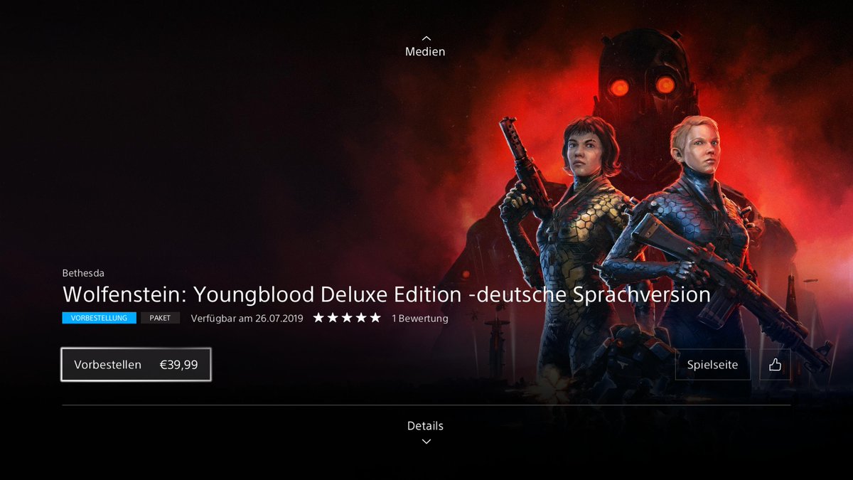 HypeYourGames's tweet image. #WolfensteinYoungblood und #WolfensteinCyberpilot (VR) können ab sofort im PSN-Store vorbestellt werden.