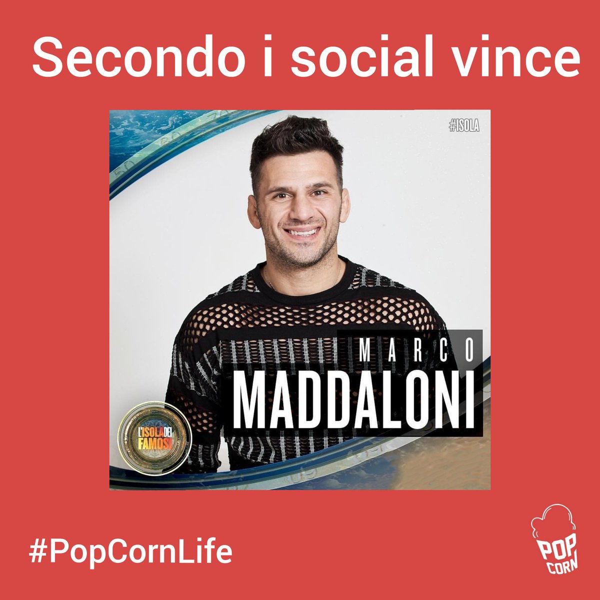 Chi vincerà l'isola? 🏝
Mancano poche ore alla finalissima de L'Isola dei Famosi 2019 e i social hanno già dato la loro sentenza: Marco Maddaloni. 
Lo vorreste come vincitore? 🤔
#isola #Isola2019 #PopCornLife