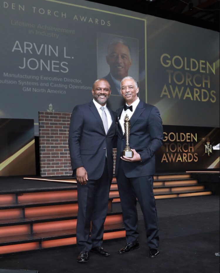 Congratulations to @GM’s Arvin Jones, Manufacturing Executive Director, who was named 2019 @NSBE Lifetime Achievement In Industry awardee. Arvin is a true #leader, passionate #innovator and an effective motivator. Thank you for leadership. #NSBE45 #CareerAchievement @GM_Diversity
