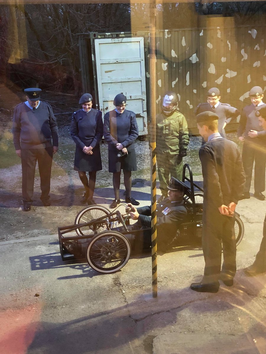 Lees trophy inspection and the Regional Commandant is having a go in the kit car!