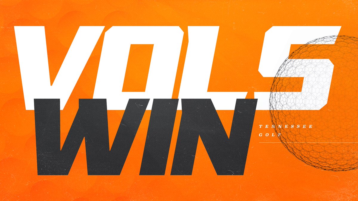 Vols claim their third team title of the season by 1⃣3⃣ strokes 🏆🏆🏆

🍊 Hunter Wolcott (-5) wins the individual title by 3⃣ strokes 🏆
🍊 Brayden Garrison (E) with a season-best fifth place finish
🍊 5⃣ Vols finish in top 25

#greaTNess 🍊⛳️