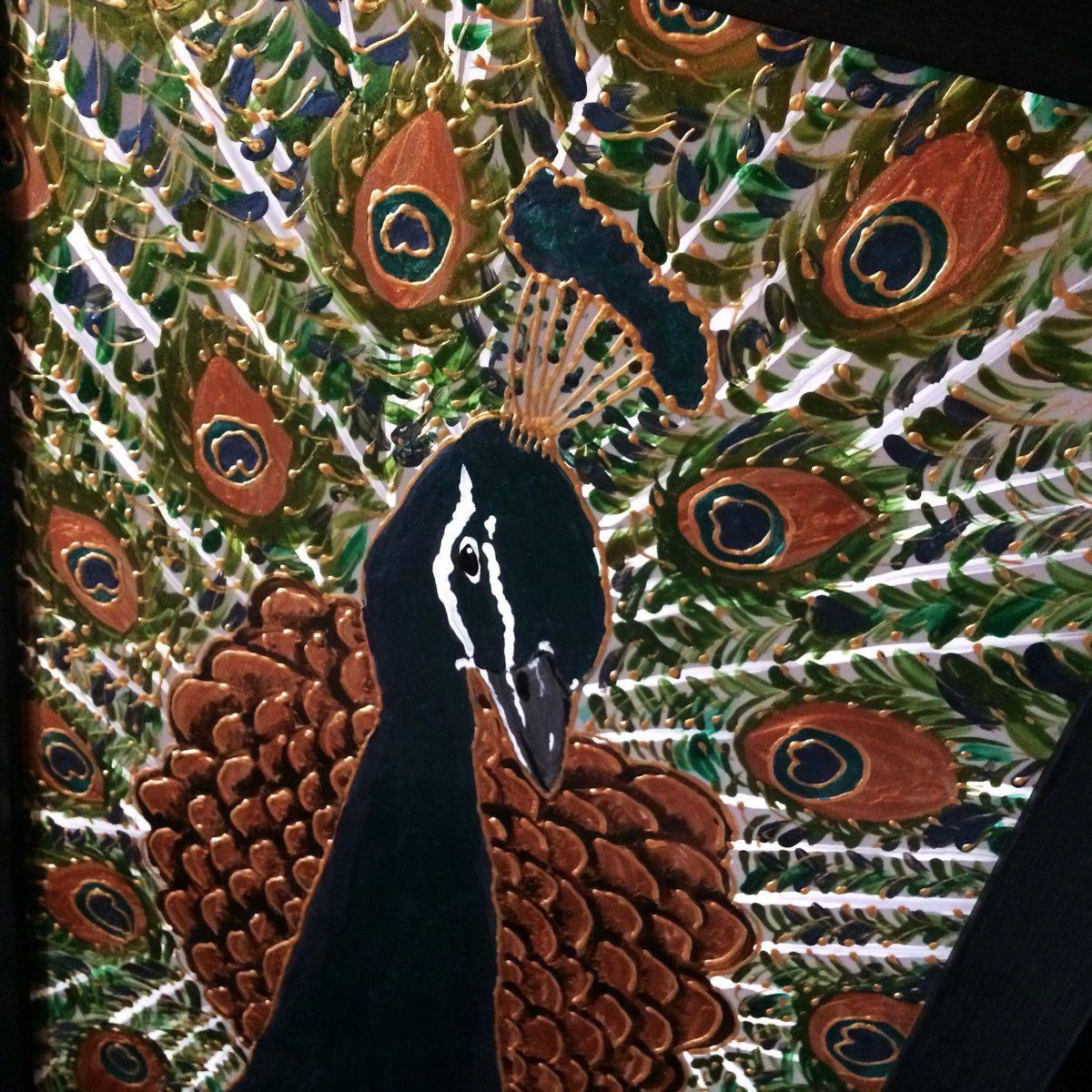 Hazceramics's tweet photo. And another large framed tile is available in my Etsy shop. Complete one off and priced at £48.50 with free uk shipping https://t.co/ouuybSnOu4 #madeinukhour #creativebizhour #norwichhour #peacockgifts https://t.co/3gGoVGfcaA