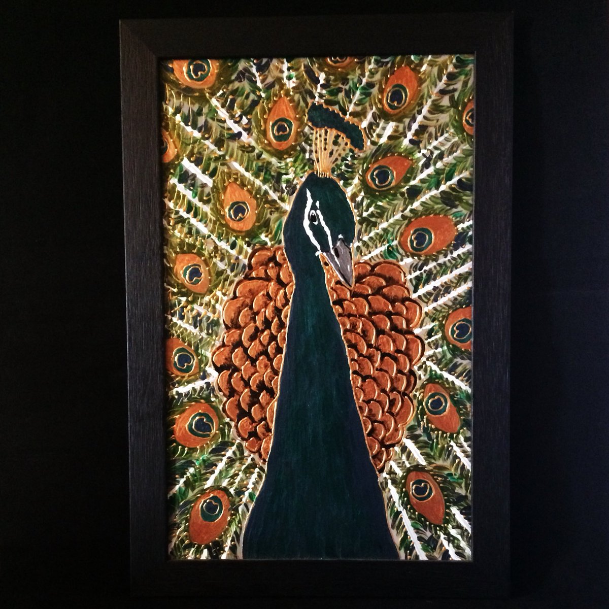 Hazceramics's tweet photo. And another large framed tile is available in my Etsy shop. Complete one off and priced at £48.50 with free uk shipping https://t.co/ouuybSnOu4 #madeinukhour #creativebizhour #norwichhour #peacockgifts https://t.co/3gGoVGfcaA
