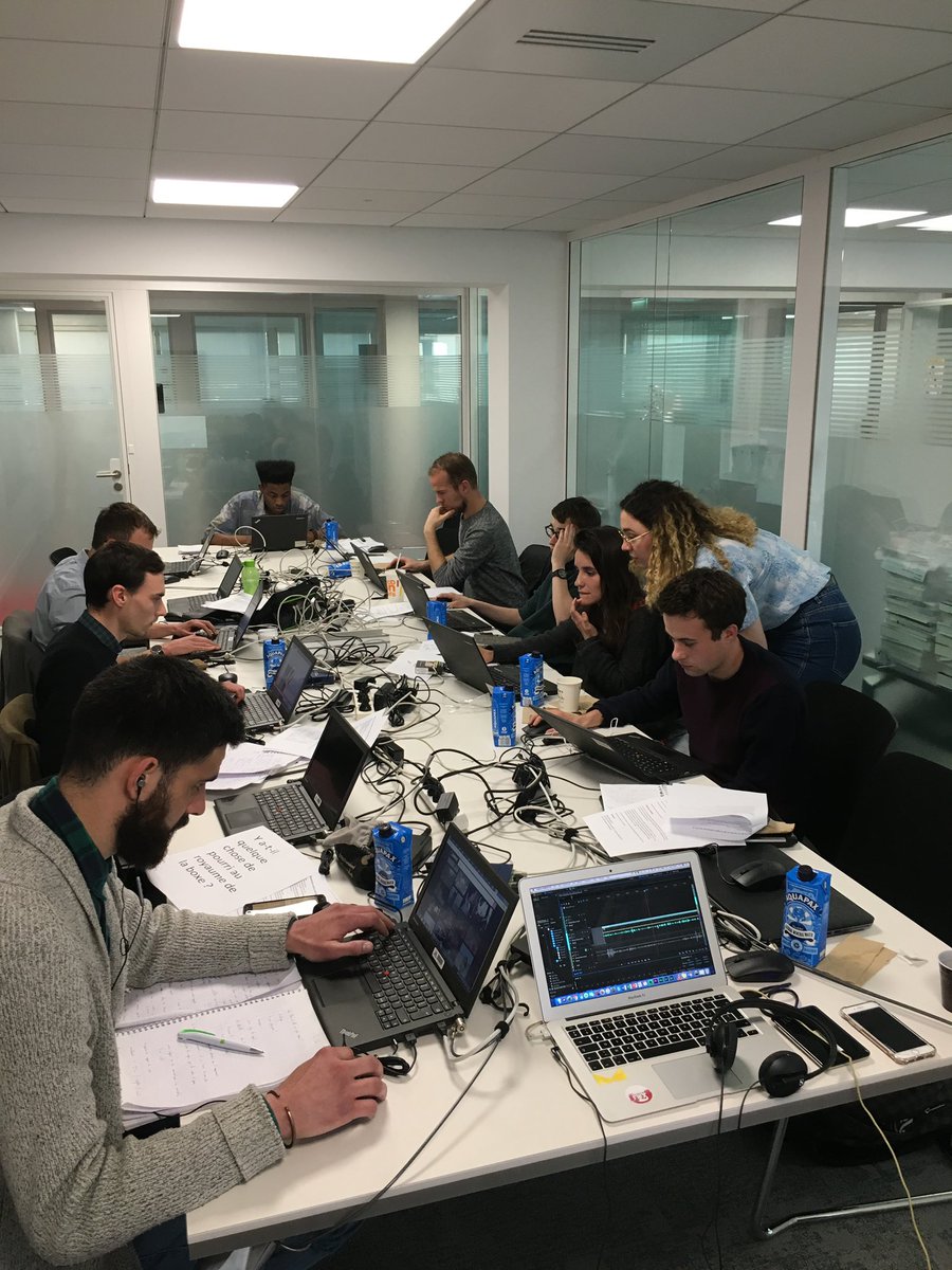 M6campus's tweet photo. Fin de journée studieuse pour les candidats du #RTLChallenge Journalisme Numérique 👏 Rdv demain pour les soutenances devant le jury ! #rtl #concours https://t.co/30nDLMnkRc