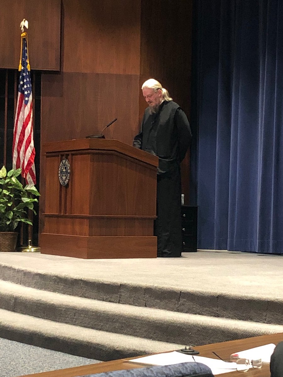 timothypomalley's tweet photo. Fr. John Behr at the @McGrathND’s #WordandWisdom conference on the Pachal Christ in the Gospel of John. https://t.co/qonQHsII1w
