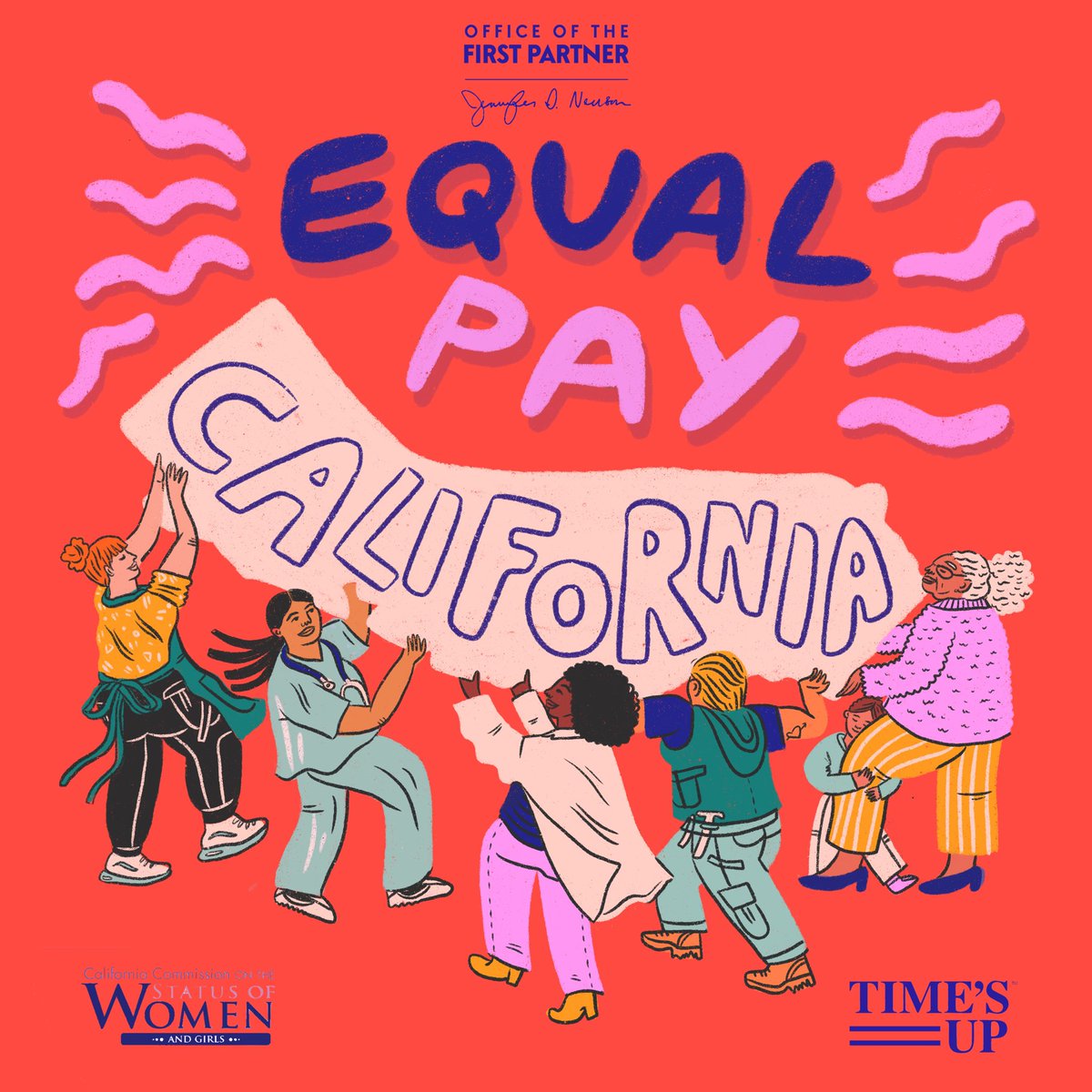 JenSiebelNewsom's tweet image. In California alone, women lose 78.6 billion dollars to the wage gap. It’s time to end this injustice. It’s time to close the gap. 

That’s why today, I was so proud to launch #EqualPayCA in partnership with @TIMESUPNOW and @CCSWG. 

Join us: bit.ly/EqualPayCA