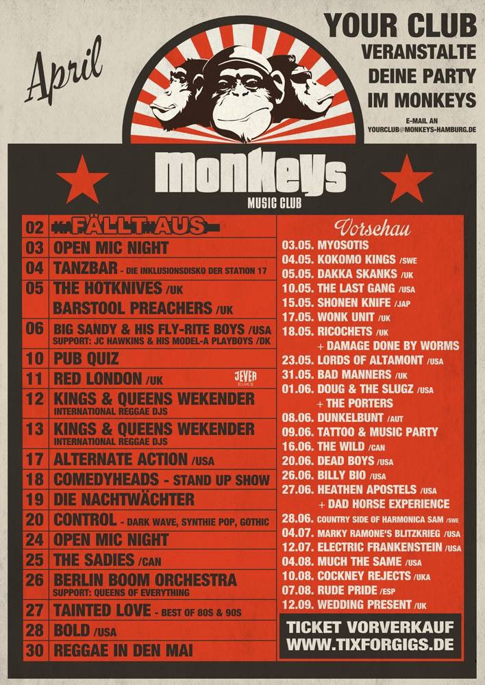 Holsten_Boy's tweet image. #SKA in #Hamburg. #reggae Come along to see the The Hotknives!