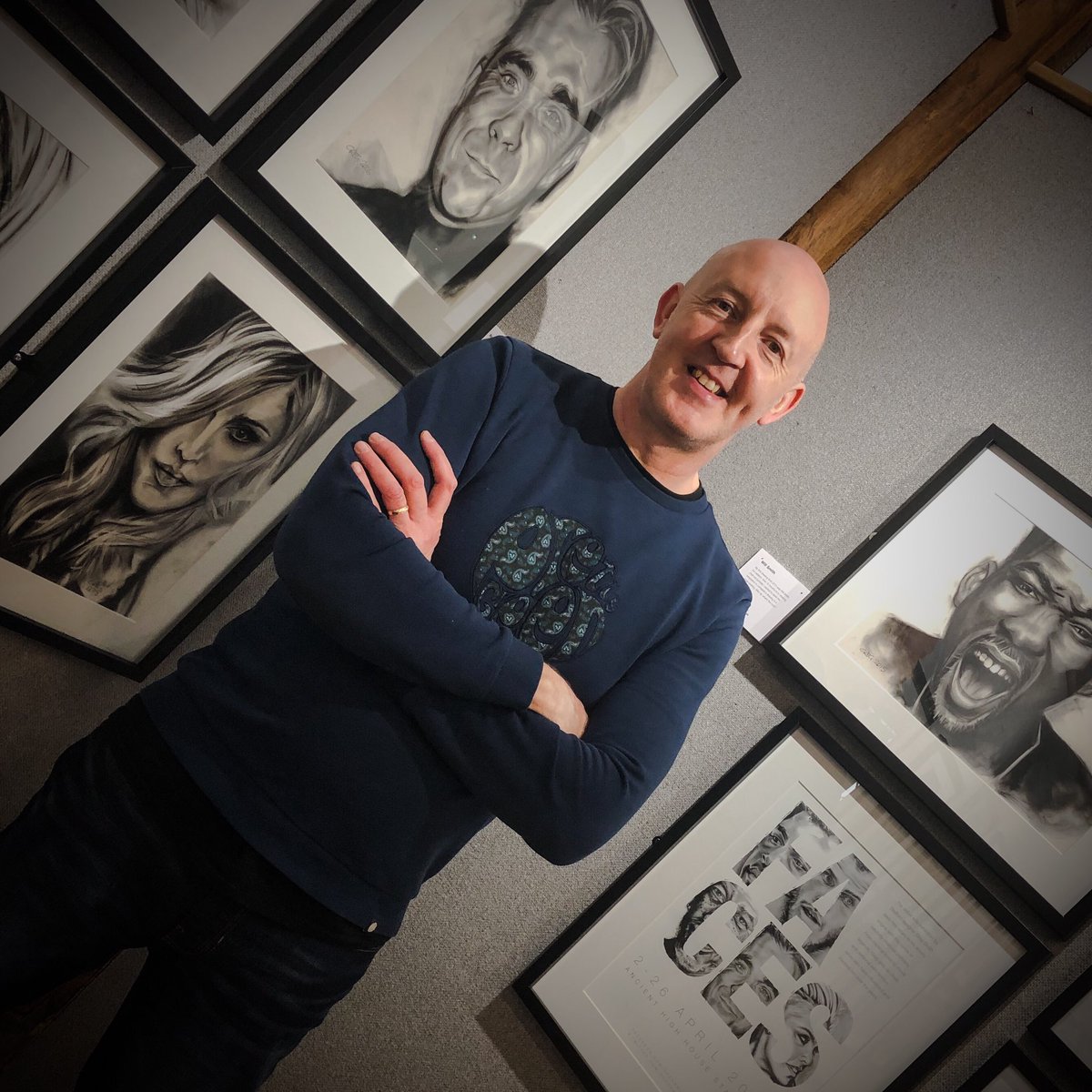 GregSmithArt's tweet photo. Five years of drawing, six months of planning and a few hours of hanging. And now it’s ready. My #FACES #Exhibition at the #AncientHighHouse in #Stafford can be viewed throughout April - open 10-4 Tues-Sat. I’m happy. Really hope you enjoy it too 😊 #WDYT @StaffordMuseums https://t.co/J9TUXOcyOS