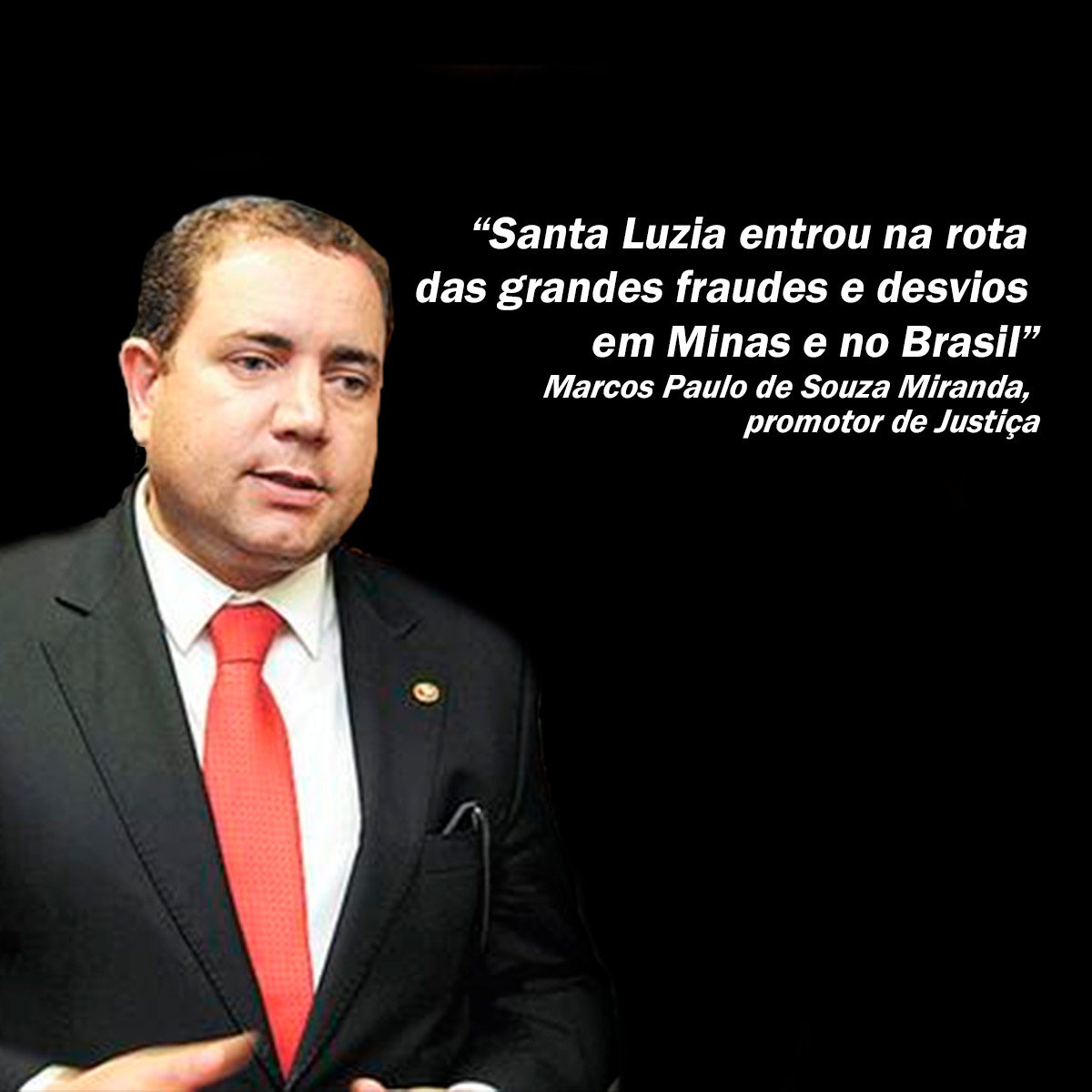 observatoriosl's tweet photo. “Santa Luzia entrou na rota das grandes fraudes e desvios em Minas e no Brasil”, denuncia promotor. 

Leia mais: https://t.co/s41sBCDopk https://t.co/1jZP1YeGVr