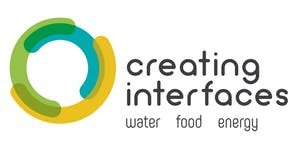 Creating Interfaces logo with the tagline: water food energy