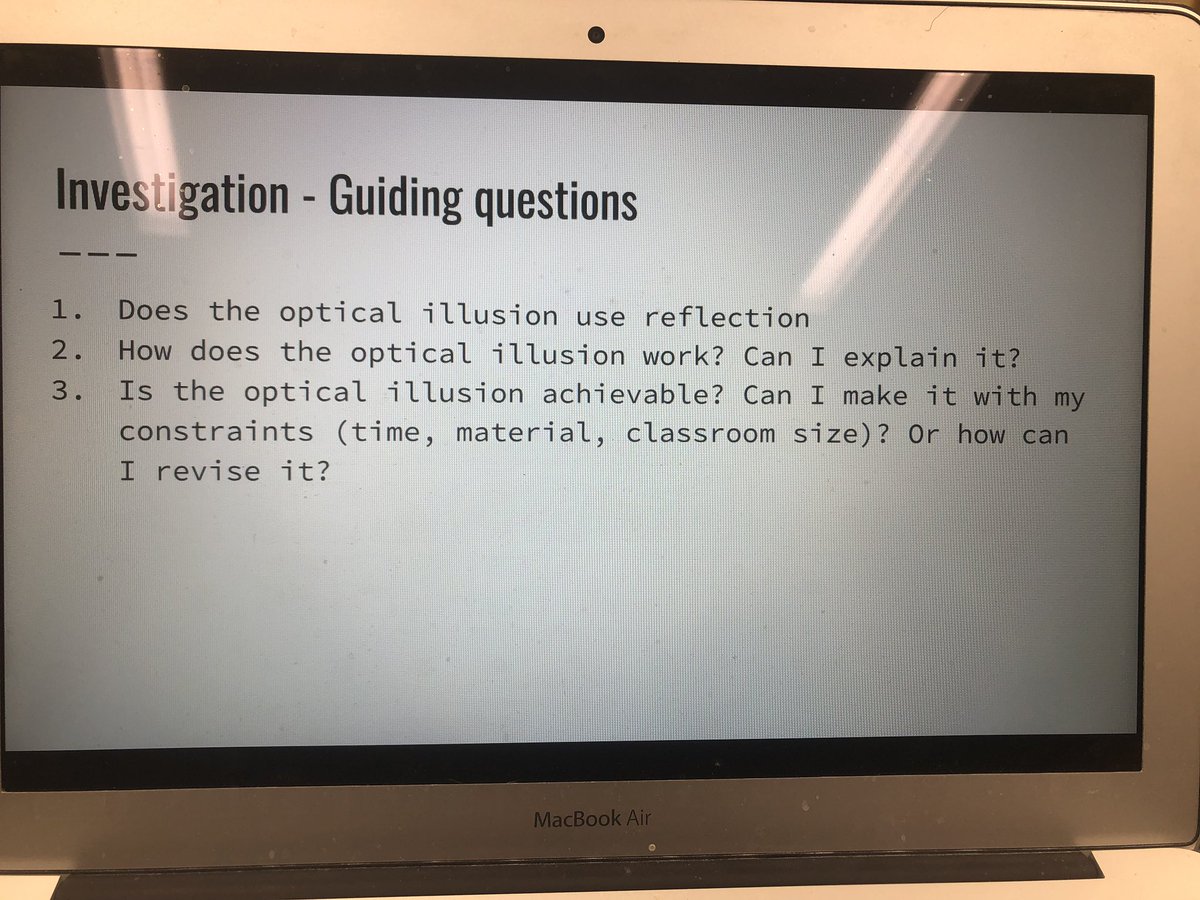 liv4science's tweet image. SS began research for our model design challenge! We developed guiding questions which helped us investigate optical illusions that use reflection. Ss will use their understanding of light interactions to eventually create their own optical illusion! #mmsgrowth #teammillburnnj