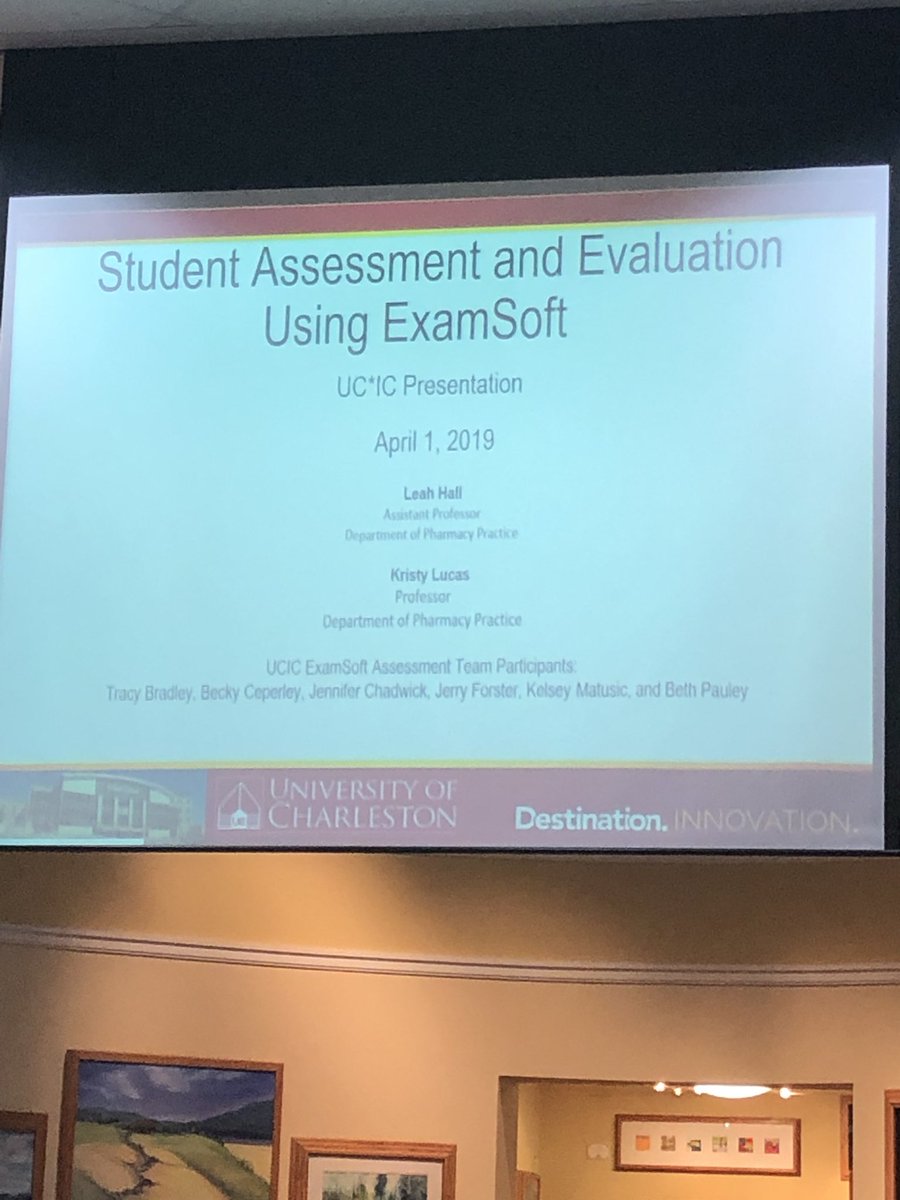 MichelleEaston4's tweet photo. Kudos to UCSOP Faculty Drs. Leah Hall and Kristy Lucas as they share the findings of their project “Student Assessment and Evaluation using ExamSoft” during UC*IC presentions!!! #UCSOP https://t.co/WzS2eUcQvC