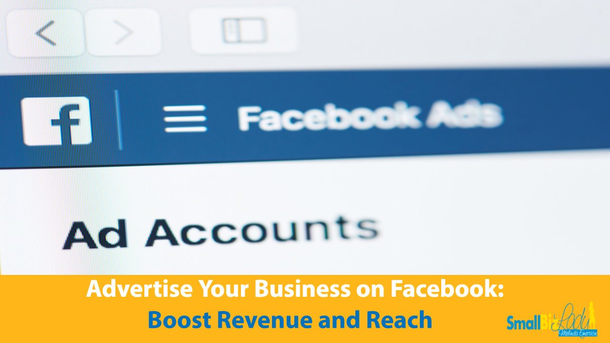 SmallBizLady's tweet photo. Why should you advertise your #smallbusiness on Facebook? Easy. #ExtendedReach. #TargetedResults. Flexible #AdvertisingFormats. https://t.co/8uW59FLAnQ https://t.co/GoZApu8B54