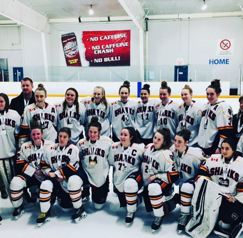 M2MBarrie's tweet photo. Huge congrats to the Midget A @BarrieSharks who stole #Silver ๐ฅ at the @LowerLakesFHL this weekend! Great job ladies! ๐๐ผ#Barrie #bwha https://t.co/cyTdLLkzDD