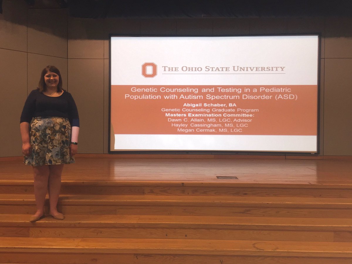 OSUGCP19 (@osugcpclassof19) on Twitter photo Congrats to classmate Abbie Schaber on successfully defending her thesis on Friday! <a href="/OhioStateGCProg/">Genetic Counseling Graduate Program at Ohio State</a> Congrats to classmate Abbie Schaber on successfully defending her thesis on Friday! <a href="/OhioStateGCProg/">Genetic Counseling Graduate Program at Ohio State</a>