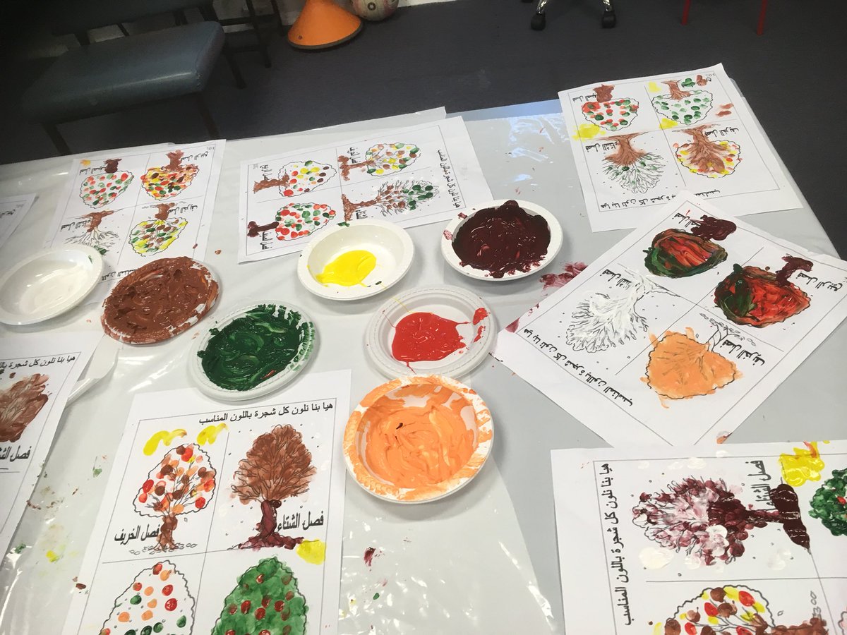 Today, Stage 2 Arabic students were mixing primary and secondary colours to make new colours to use in a season artwork <a href="/PsCondell/">CondellParkPS</a>
