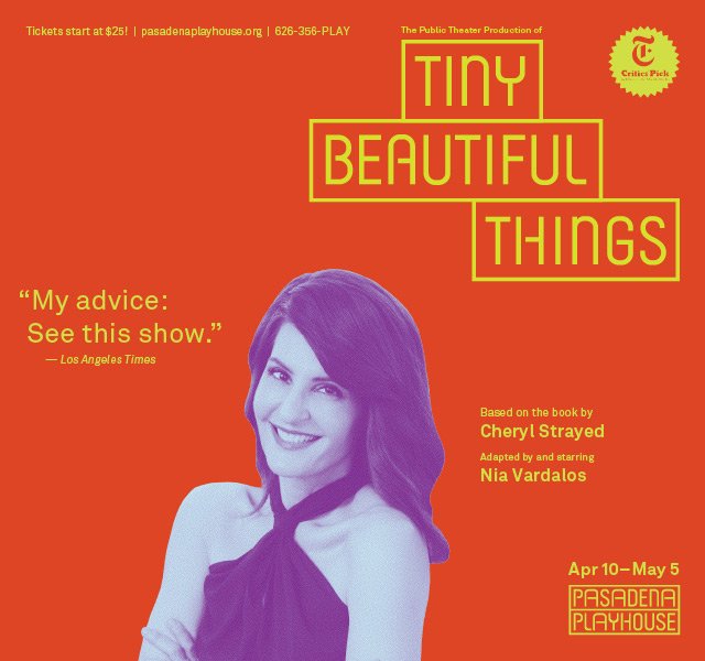 1043MYfm's tweet image. .@NiaVardalos will be starring in her stage adaptation of the uplifting and heartwarming play TINY BEAUTIFUL THINGS!
 
See her reprise the role of Sugar at the @PasPlayhouse from Apr 10 – May 5. #TinyBeautifulThings #PasadenaPlayhouse #ad