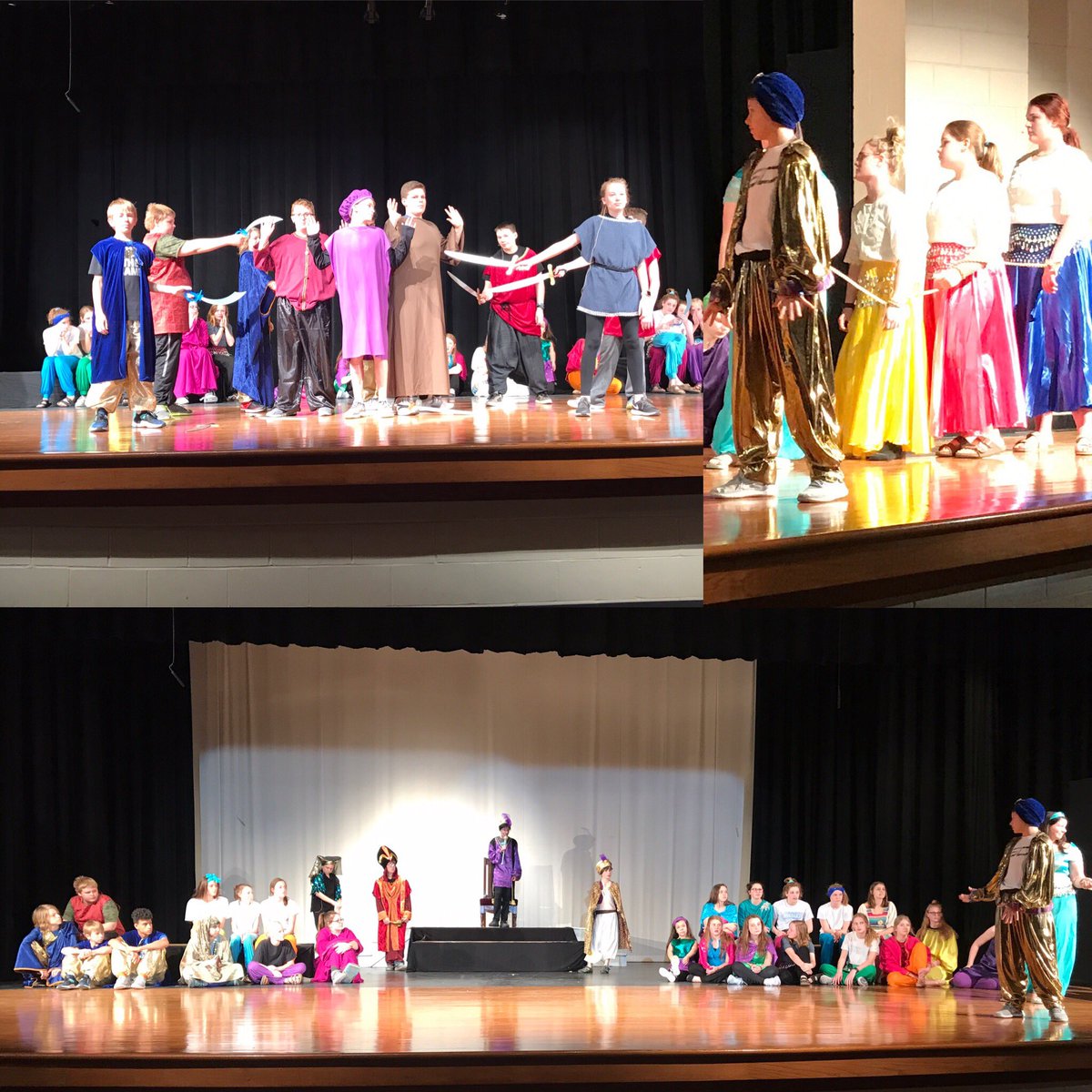 DnhMusic's tweet photo. Tomorrow’s the big day! @dike_new &amp; @dnhdrama present Aladdin Jr. 🧞‍♂️ Show time is 7 p.m. at the DNH auditorium.  Free will donation accepted at the door. You don’t want to miss this show! Support our drama department and fill the Aud! #rollblue https://t.co/gzLbb2SgnA
