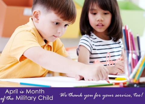DeCA is holding several events &amp; activities in honor of the #MonthofTheMilitaryChild 

Check out the article below for info on things like coloring contests, scholarship opportunities &amp; more: commissaries.com/our-agency/new…

#KidsServeToo #MOTMC