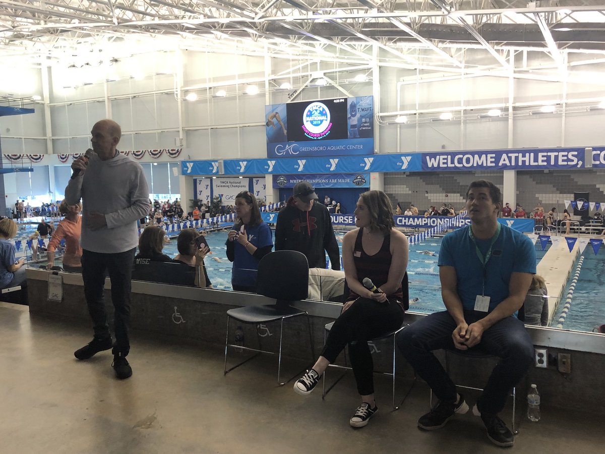 PA_YMCASWIM's tweet photo. RT @LindsayMondick: Thank you @Nathangadrian and @CammileAdams and @RowdyGaines for supporting #ynats https://t.co/TsrIpLIt16